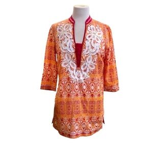 INDIKKA Tunic Embellished Orange, GUC, Size Medium‎